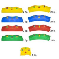 Комбинирана цветна пътека за баланс , С 8 прави и 8 извити платформи (500956) , снимка 3 - Играчки за стая - 39121829
