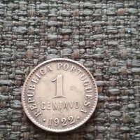 1 центаво 1922 г. Португалия , снимка 1 - Нумизматика и бонистика - 32887569