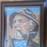 Гоблен "Старецът с лулата" на Вилер, снимка 2 - Гоблени - 36662550