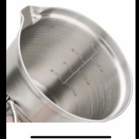 Къмпинг кухненски комплект инокс stainless steel 1 литър и тиган, снимка 3 - Газови котлони - 43259283