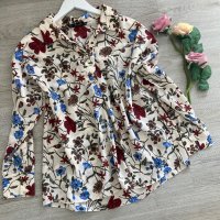 Дамска риза Zara с принт на цветя овърсайз, oversized флорална Зара oversize р. S/M/L, снимка 6 - Ризи - 43197548