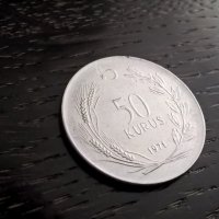 Монета - Турция - 50 куруша | 1971г., снимка 1 - Нумизматика и бонистика - 28477816
