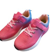 Олекотени маратонки в  розово и синьо преливащо, снимка 3 - Детски маратонки - 40319425