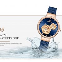 Дамски часовник NAVIFORCE Blue/Gold 5013 RGBEBE., снимка 7 - Дамски - 34723865