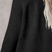 Дамски ежедневен моден плетен пуловер с V-образно деколте, 5цвята - 023, снимка 7 - Блузи с дълъг ръкав и пуловери - 39728515