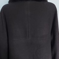 Винтидж палто от естествени материали / яка от черна лисица и вълна , снимка 9 - Палта, манта - 43800343