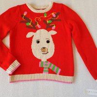 Коледен пуловер - НОВ 7-8 години, снимка 2 - Детски Блузи и туники - 26722629