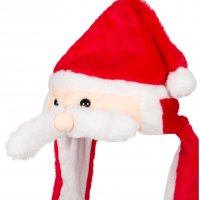 Коледна шапка Дядо Коледа, Движеща се, Червена, снимка 1 - Шапки - 38501000