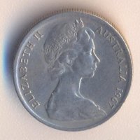 Австралия 5 цента 1967 година, ехидна, снимка 2 - Нумизматика и бонистика - 26717349