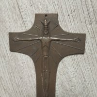 Месингов кръст,разпятие, снимка 1 - Други ценни предмети - 43451422
