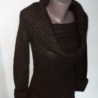 Ангорски мохерен пуловер с шал яка "MNG" basics Mango / голям размер , снимка 8 - Блузи с дълъг ръкав и пуловери - 12414270