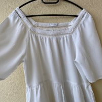 Бяла лятна блуза VILA - М, снимка 3 - Туники - 39497547