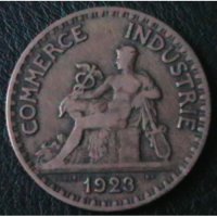 2 франка 1923, Франция, снимка 2 - Нумизматика и бонистика - 28437218