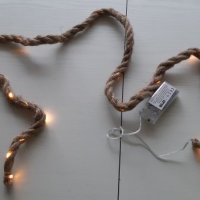 Уникални лампички вплетени във въже - 2 метра, снимка 2 - Лед осветление - 27530997