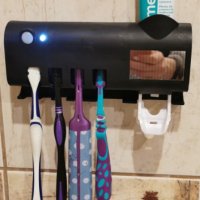 Соларен UV Стерилизатор за Четки за Зъби с Поставка и Дозатор за Паста за Зъби+USB зареждане , снимка 17 - Други стоки за дома - 40439390