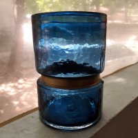 Прекрасна голяма синя ваза, снимка 7 - Антикварни и старинни предмети - 37646554