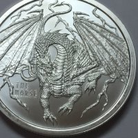 1 oz Сребро Норвежки дракон, снимка 4 - Нумизматика и бонистика - 27345767