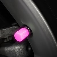 Светещи капачки за вентили на коли, мотори и колела - Pink, снимка 6 - Аксесоари и консумативи - 40575166