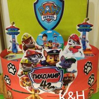 Картонена торта Пес Патрул Paw Patrol, снимка 1 - Други - 32703340