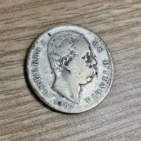 2 лири 1887 г, Кралство Италия - сребърна монета, снимка 3 - Нумизматика и бонистика - 43409665