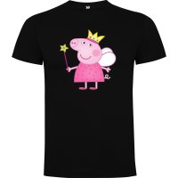 Нова детска тениска с PEPPA PIG (Пепа пиг) в черен цвят , снимка 1 - Детски тениски и потници - 43950614