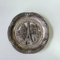 Стара колекционерска посребрена чинийка №1718, снимка 1 - Антикварни и старинни предмети - 35400291