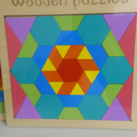 Оферта! 5бр. Нов модел дървена мозайка Цвете в рамка / качество, снимка 3 - Образователни игри - 36571307