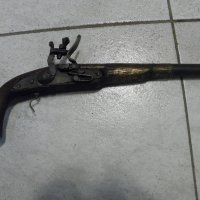 стар красив кремъчен пистолет,пищов,пушка,оръжие, снимка 1 - Колекции - 26914642