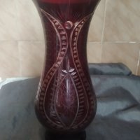 кристална ваза тип бохемия арт деко, снимка 2 - Антикварни и старинни предмети - 32801247