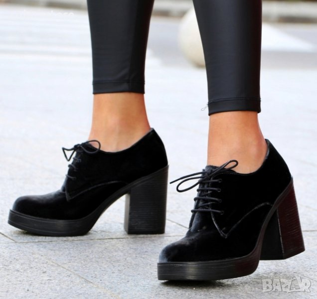 Обувки на ток - черни - 27042, снимка 1