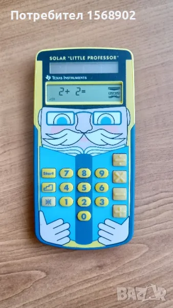 Texas Instruments Малкият професор соларен калкулатор , снимка 1