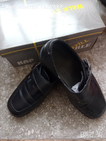 Черни мъжки обувки кожени, снимка 1
