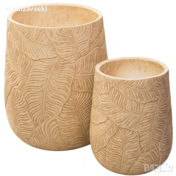 Декоративна кашпа листа, 2 размера, снимка 1