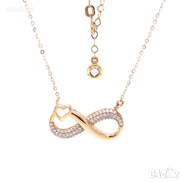 Златно колие 3,11гр. 44см. 14кр. проба:585 модел:26479-6, снимка 1