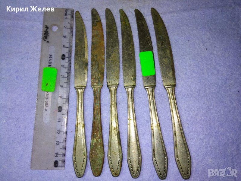 ALPACCA СРЕБЪРНА СПЛАВ Комплект 6 КОЛЕКЦИОНЕРСКИ СТАРИННИ НОЖЧЕТА КУХНЕСКИ от АЛПАКА ГЕРМАНИЯ 42205, снимка 1