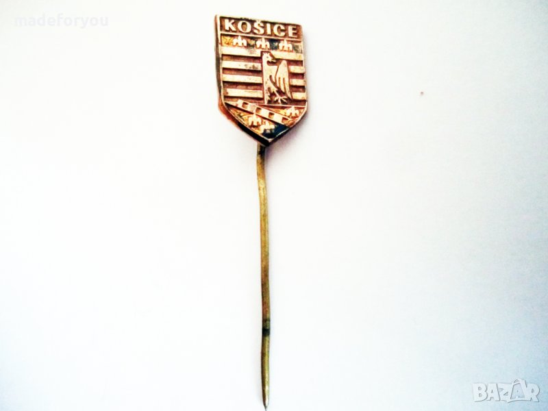 Значка,нагръден знак , пин, соц Чехословакия герб град Кошице, снимка 1