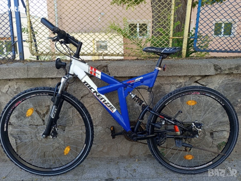 28 цола алуминиев велосипед с 21 скорости усилени капли амортисьори предни и задни дискови спирачки , снимка 1