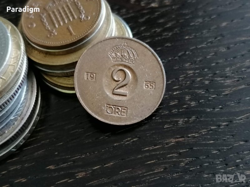 Монета - Швеция - 2 оре | 1965г., снимка 1