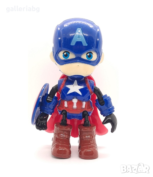 Фигурка с метални части и светлини на Капитан Америка Marvel, снимка 1