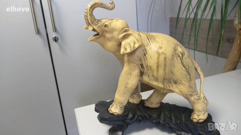 Керамичен слон с поставка, снимка 1