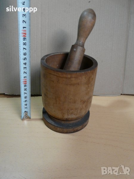  Стар дървен хаван , снимка 1