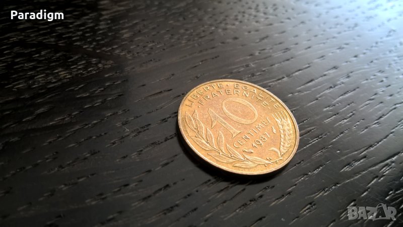 Монета - Франция - 10 сентима | 1987г., снимка 1