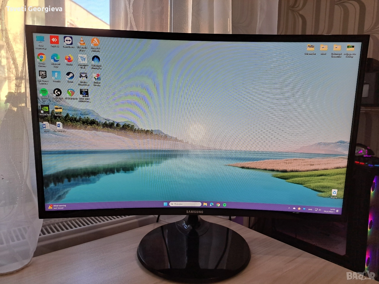 Samsung 27” Curved монитор – 60Hz , снимка 1