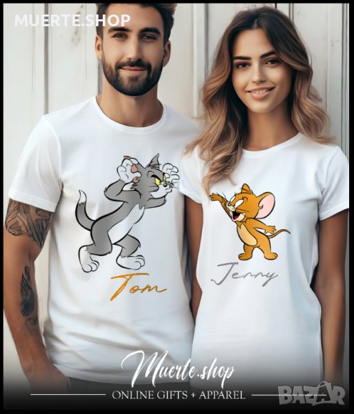 Комплект за двойки TOM AND JERRY с щампа, снимка 1