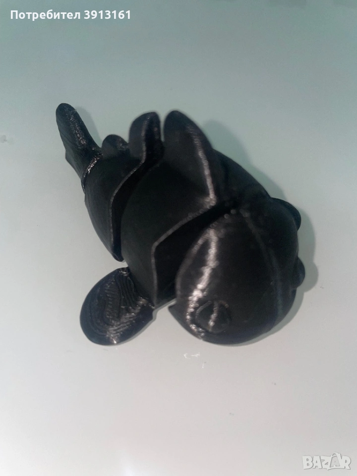 3д черна рибка , снимка 1