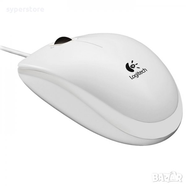 Мишка Оптична USB Logitech B100 OEM White, SS300684, снимка 1