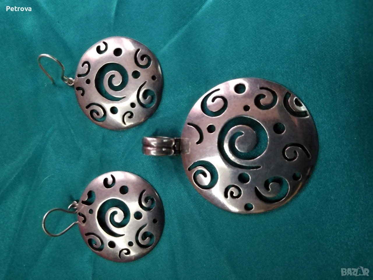 Масивен сребърен комплект "Космос" , снимка 1