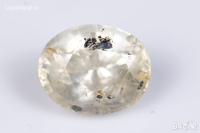 Жълт сапфир 2.14ct Цейлон нетретиран овал шлифовка, снимка 1