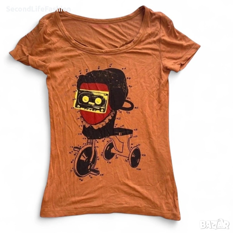 Дамска тениска Levi Strauss & Co, кафява, 100% вискоза LEVI'S размер XS, снимка 1