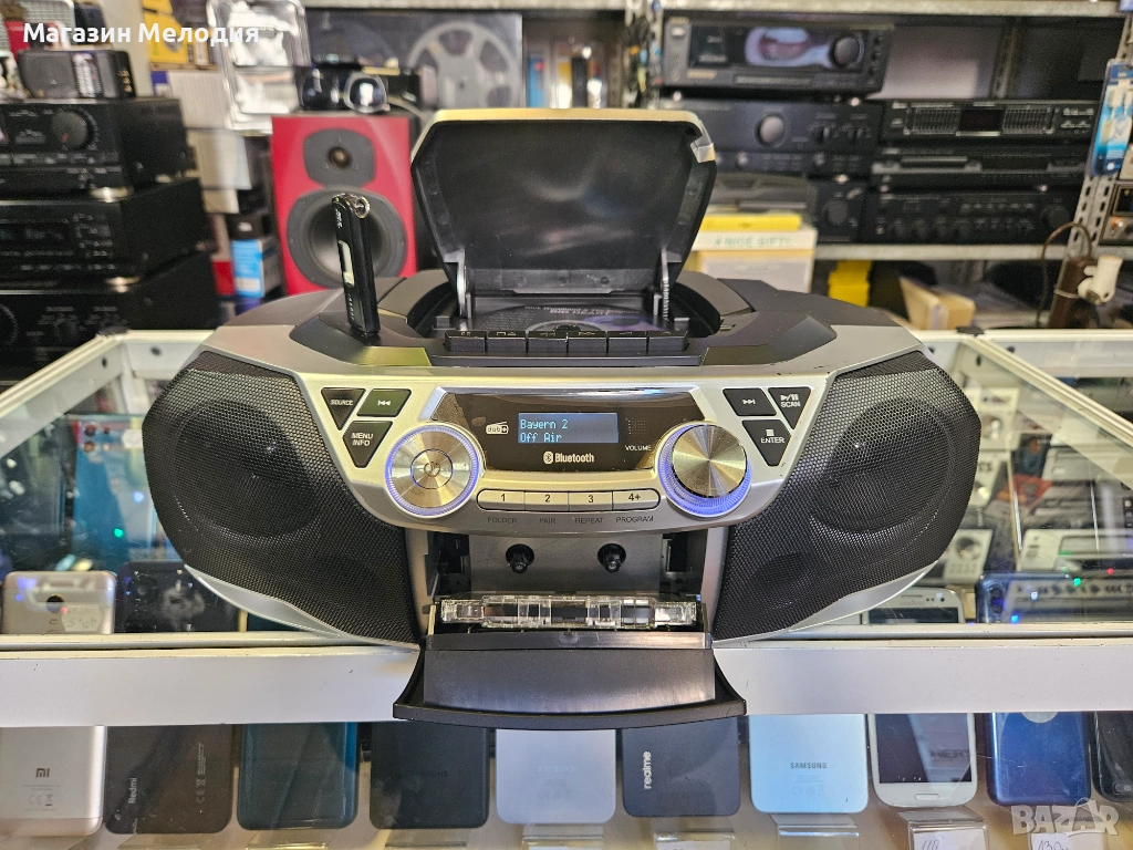 Радиокасетофон Lenco SCD-720SI Има радио, диск, касета, bluetooth и aux. DAB+ mp3 Работи отлично., снимка 1